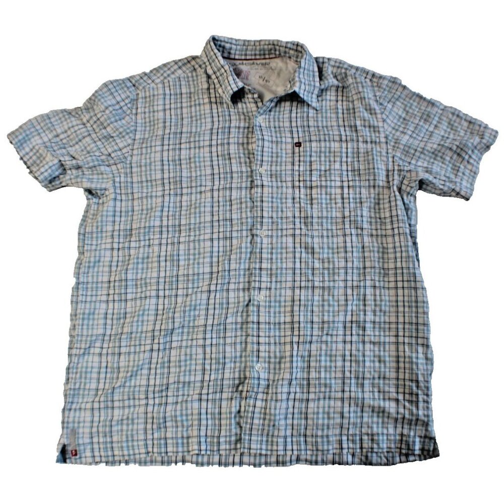 Quicksilver Men's Plaid Button Down Shirt Size XL
